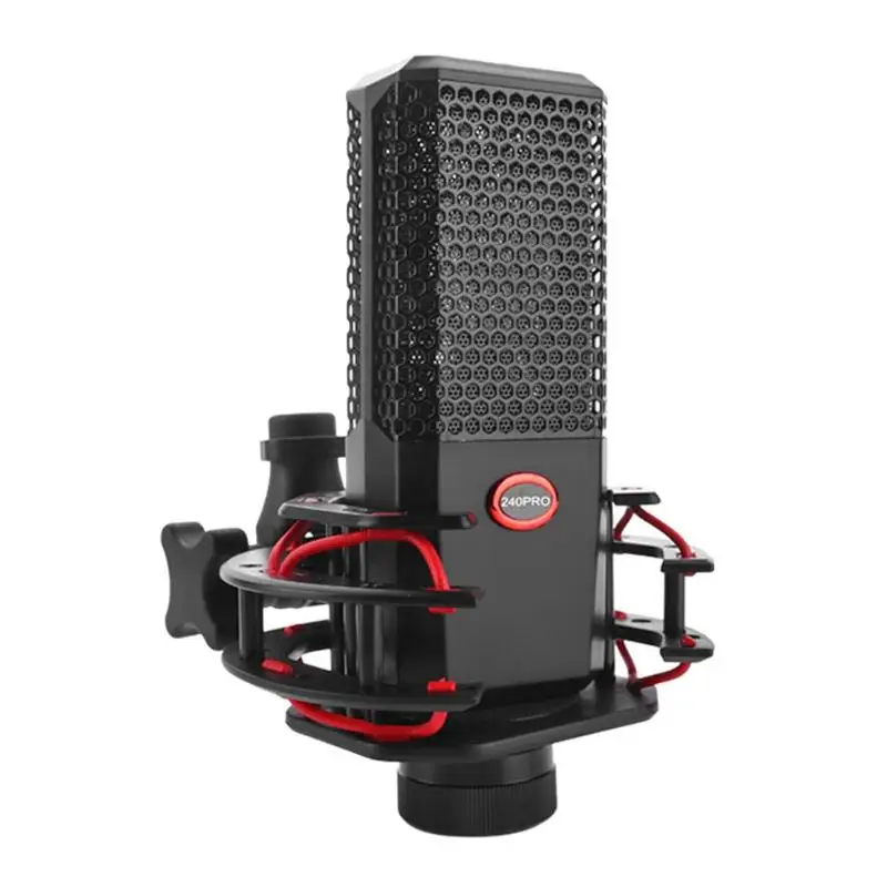 240Pro микрофон с шумоподавлением конденсаторный микрофон для студийной прямой трансляции