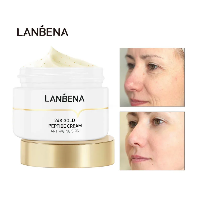 

LANBENA 24K Gold Six Peptide Anti-wrinkle Face Cream Hyaluronic Acid Moisturizing Anti-Aging Nourish Lifting Firming Skin Care