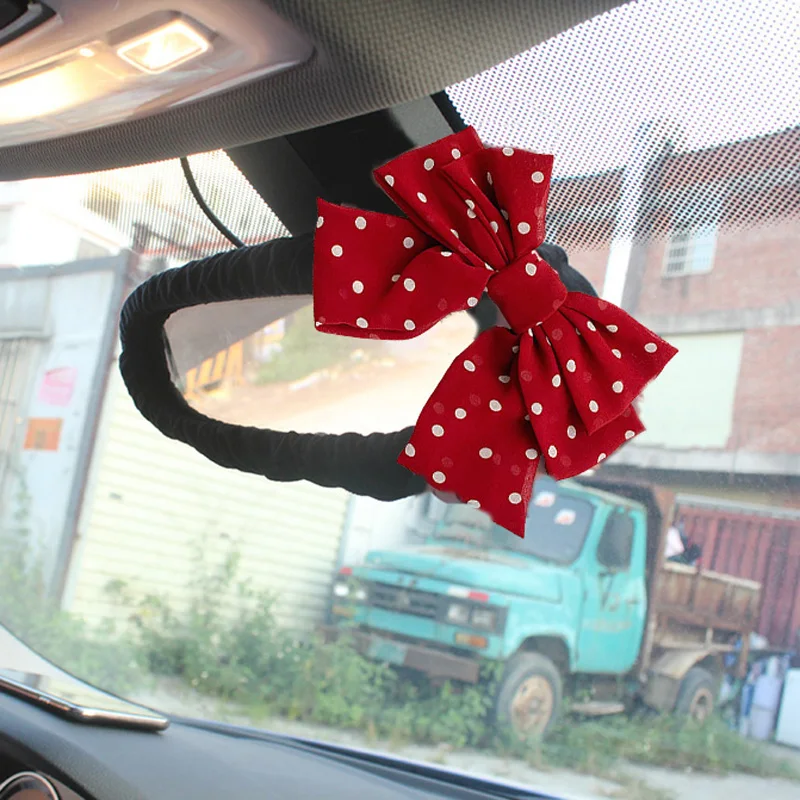 Car Rearview Mirror Cover Plush Decoration Accessories for Women and Girls carbon fiber mirror cover rearview mirror protector rearview mirror cover