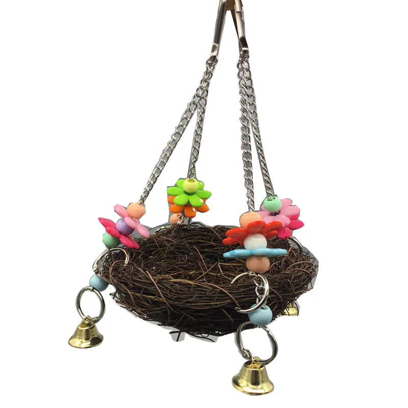 

Parrot Bird's Nest Straw Wood Pet Toy Parrot Toy niao yong pin Appliances Hot Selling