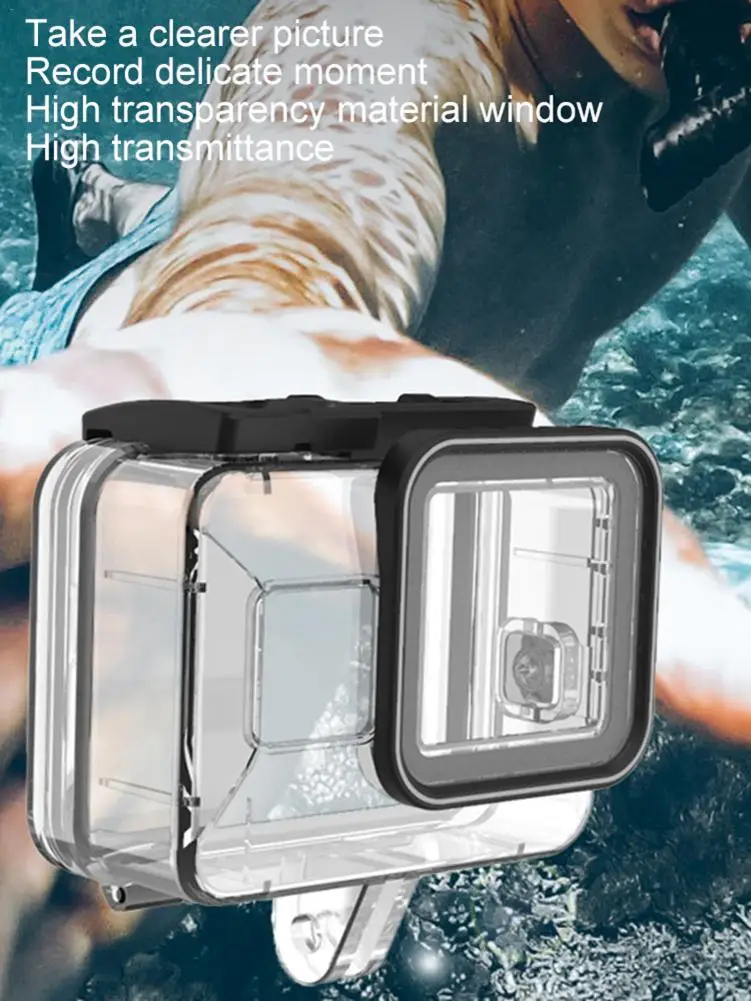 

Camera Case Camera Protective Shell Camera Accessories Anti-drop Dust Proof Waterproof Stainless Steel Button for Gopro Hero 8