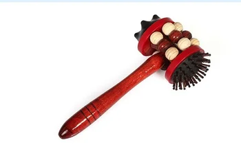 

Wooden Massage Hammer Stress Fatigue Relief Back Head Knock Massager Stick Handle Wood Scratcher Relaxing Massager Stick
