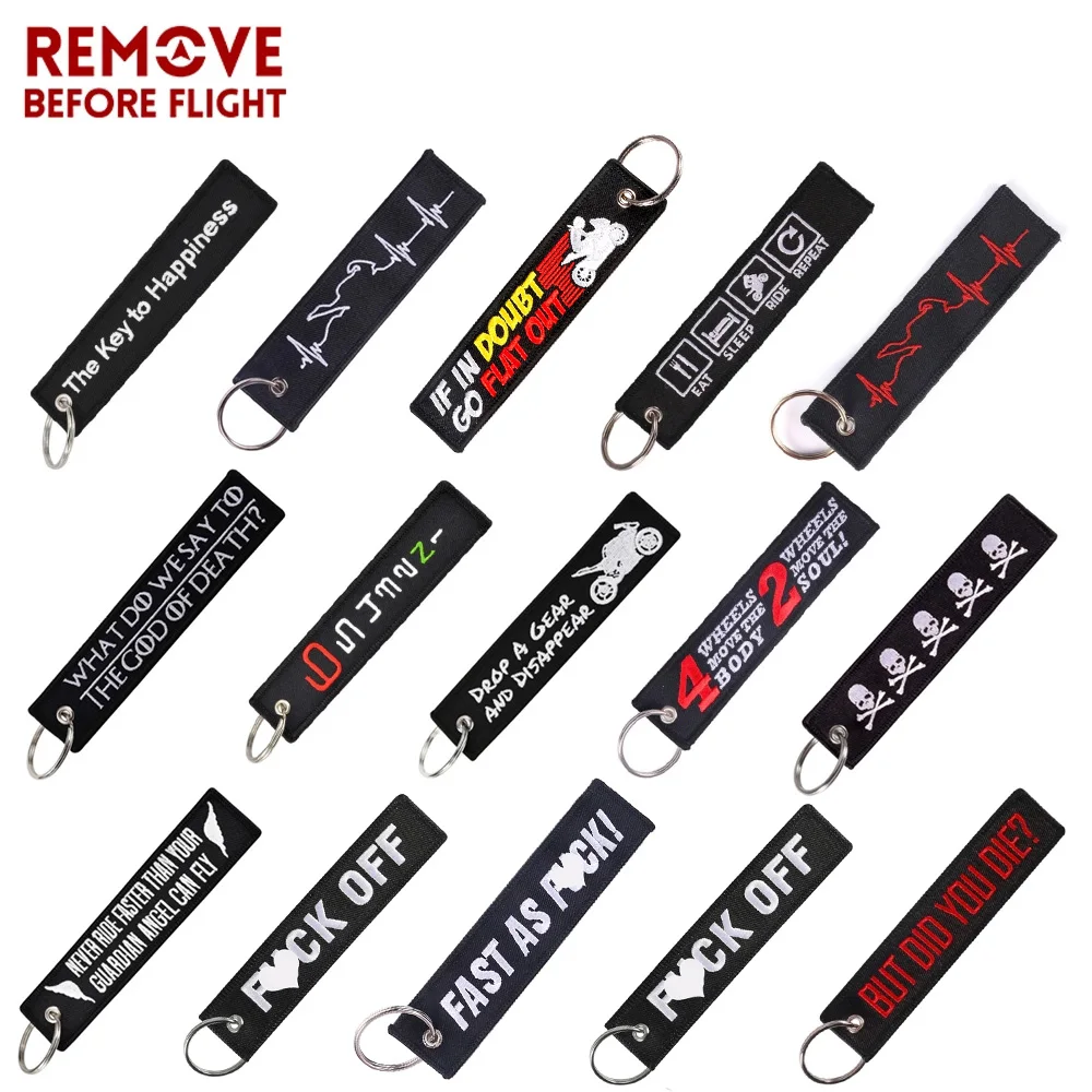 Details about   New INSERT BEFORE FLIGHT Key Chain Bijoux Keychain for Motorcycles Cars 3pcs 