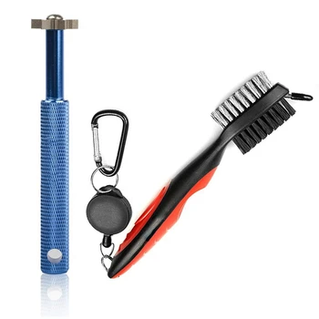 

Golf Groove Sharpener Tool Golf Club Groove Sharpener and Retractable Golf Club Brush for Golfers Practical and Clean Kits for A