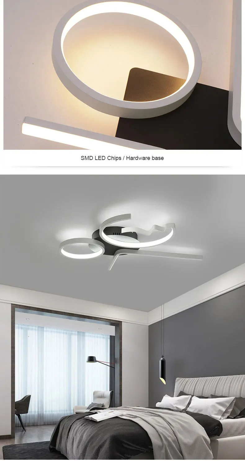 Потолочный светильник с алюминиевой волной, современный светодиодный светильник для гостиной, спальни, плафон для спальни, потолочный светильник Lampara de techo