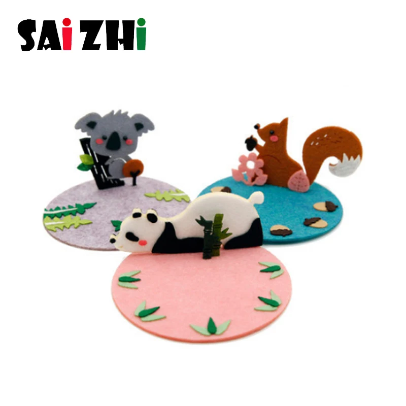 Saizhi мультяшная игрушка ручной работы из нетканого войлока детский подарок Kndergarten Войлок DIY Coaster материал ремесло набор инструментов
