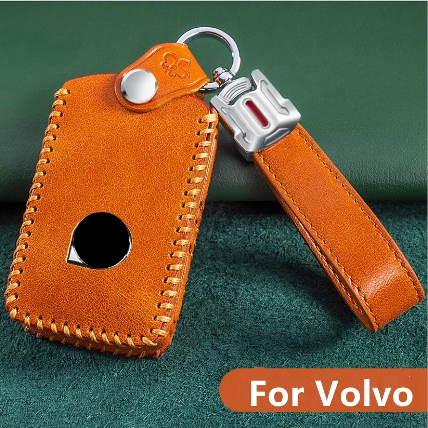 Portachiavi in pelle per auto per Volvo S60 V60 S90 V90 Xc40 C40 Xc60 Xc90 Polestar 2 3 4 5 6 Fob Smart Key accessori