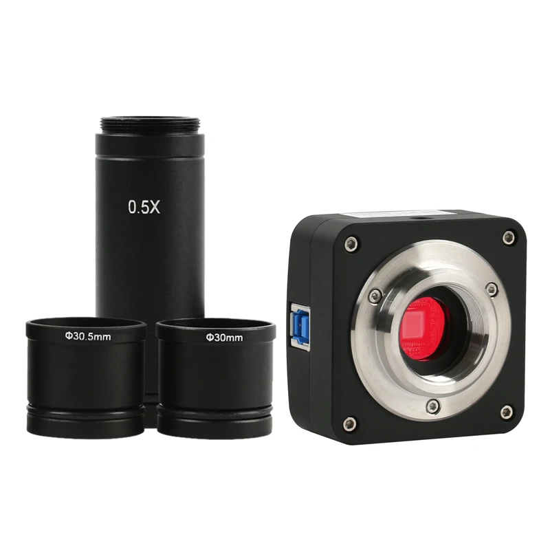 

USB 3.0 10mp 5.1mp USB Industrial Electronic Digital C mount Video Microscope Camera + 0.5X C Mount Adapter Lens 23.2mm Reduction Electronic Eyepiece For Laboratory Biological Microscope Stereo Microscope