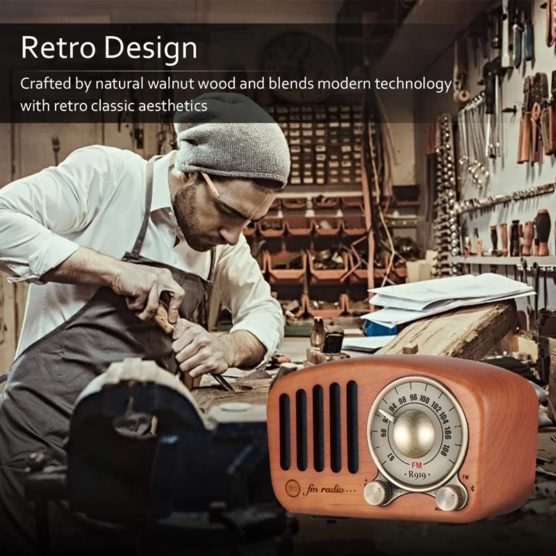 AM05-Vintage Radio Retro Bluetooth Speaker -