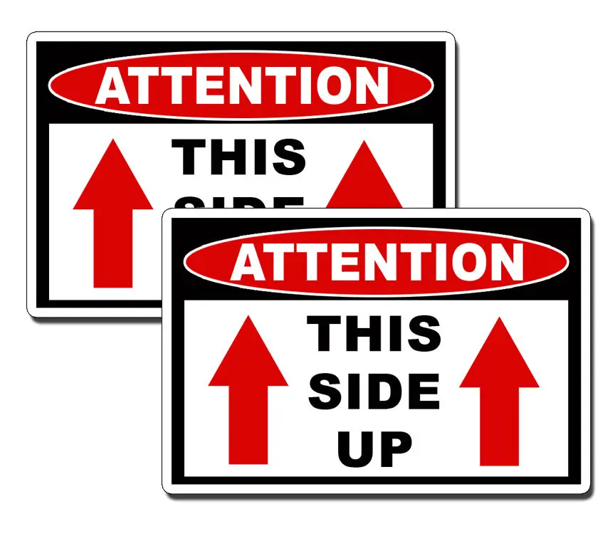 Arrow indicator sticker security label holder attention warning safety 2.5 height 4 width. | Автомобили и мотоциклы