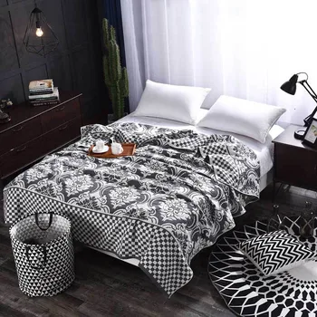 

European Syle Flower Printing Color Quilt Blanket Cotton Decorative Soft Plane Sofa Beds Travel Towel Home Textile 1 PC