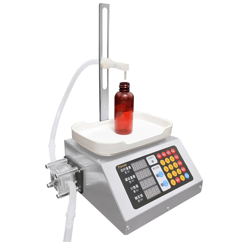 

CSY-460 Weighing and quantitative automatic Large flow peristaltic pump essential oil canned liquid filling machine