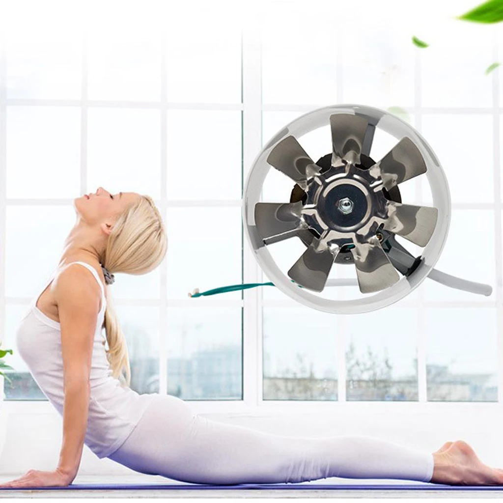 4 inch Inline Duct Fan, Metal Duct Booster Fan Low Noise Inline Duct Vent Blower Great For Grow Tent HVAC Exhaust and Intake
