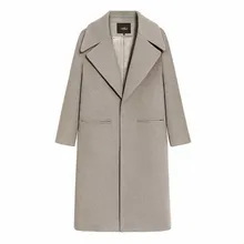 Женская куртка с отложным воротником,, повседневная, длинный рукав, теплая, Женская куртка, пальто, толстая, женская, свободная одежда, женское длинное пальто, верхняя одежда