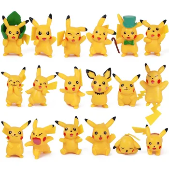 

18pcs Takara tomy pikachu mini Action Figures Collectible Model Microscape decoration Toys Gifts For Children