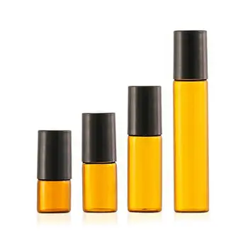 

3PCS 2ML 3ML 5ML 10ML Amber Roll On Roller Bottle for Essential Oils Refillable Perfume Bottle Deodorant Containers