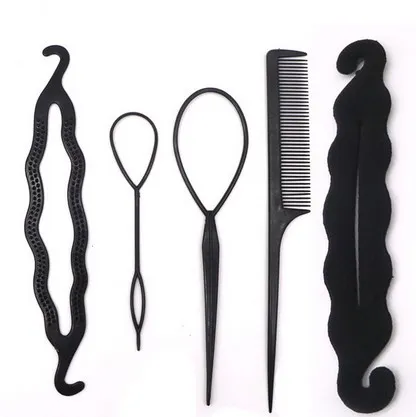 Эластичная резинка для волос, конский хвост, держатель для завивки, булочка, пластиковая петля для женщин, аксессуары для волос, модные инструменты для самостоятельной укладки волос - Цвет: Style 17