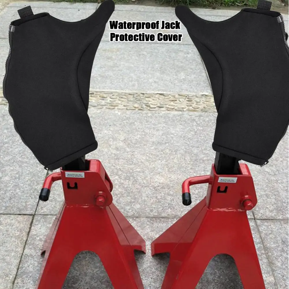 

Lengthened Car Jack Base Cover SUV Jack Anti-collision Wear Set Black Waterproof Protective Cover Car Jack Accessories
