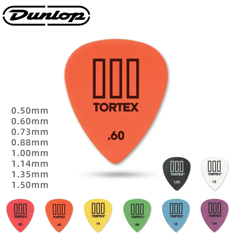 Dunlop  Pick. 462R TORTEX material matte non-slip acoustic/electric guitar picks. Thickness: 0.5/0.6/0.73/0.88/1.00/1.14/1.35mm.