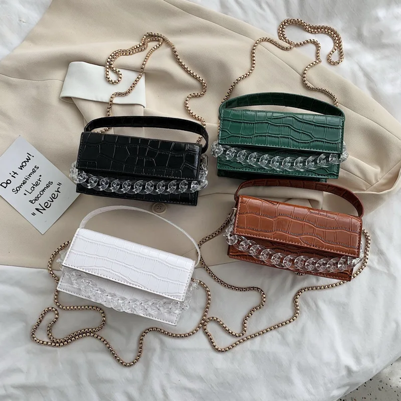

AIBODUO 2020 New Shoulder Bag Women Original Personality Mini Shoulder Bag Summer Stone Pattern Retro Chain Women Bag