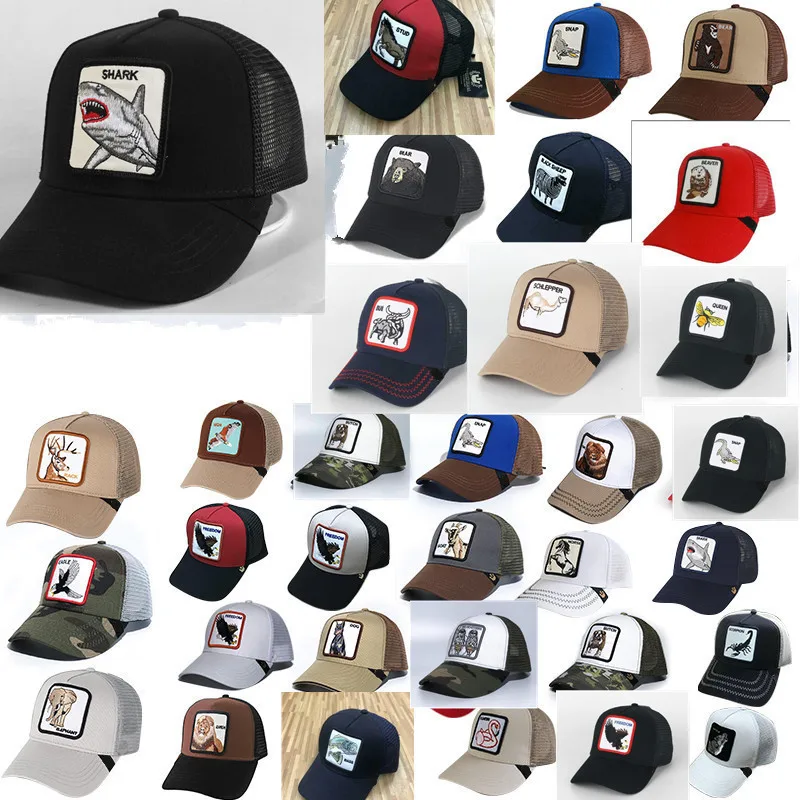 Новая бейсболка с вышивкой в виде животных, милые летние сетчатые Мужские шлемы для водителя, подходят для goorinm2
