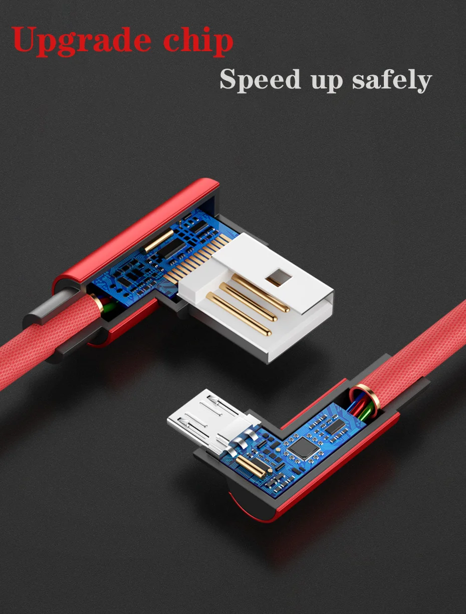 Мини USB кабель для передачи данных для iPhone XR Xs Max 8 7 Plus 3A Быстрая зарядка светодиодный светильник 90 градусов локоть зарядное устройство кабель для передачи данных для мобильного телефона