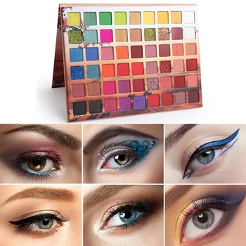 

Fashion Natural Brighten Shimmer 54 Color Matte Eye Shadow Glitter Powder Sequin Metal Waterproof Flash Eye Shadow Palette TSLM1