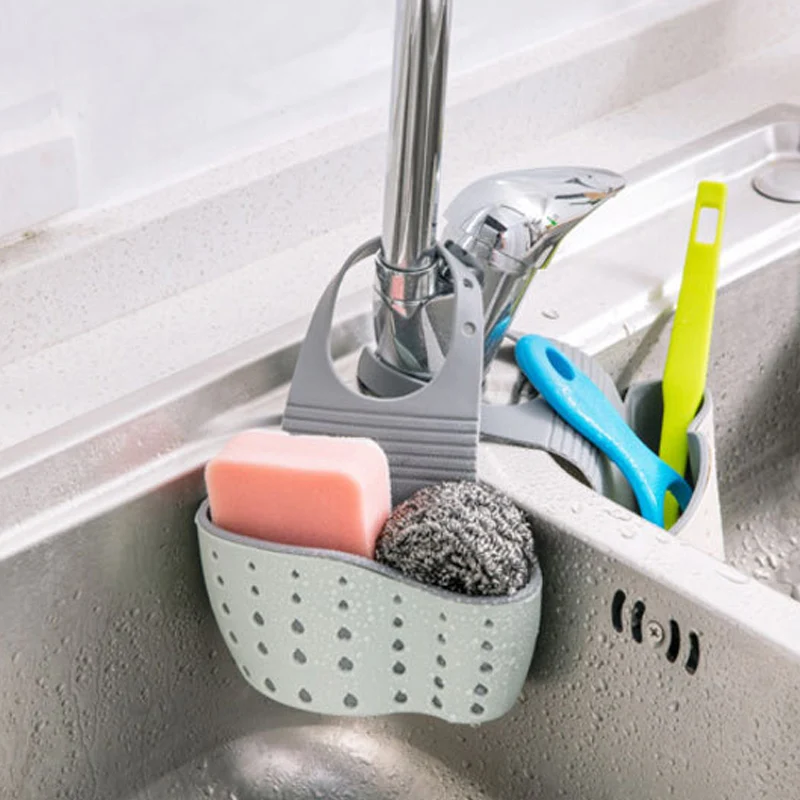 Sink Drain Hanging Basket Soap Sponge Rack Suction Cup Storage Kitchen Tool J99Store