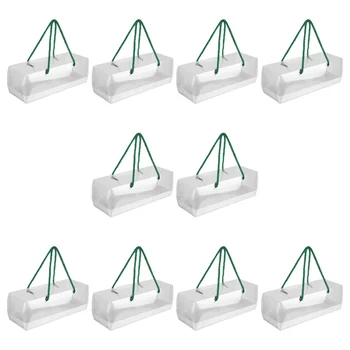 

10pcs Rectangle Cake Packaging Boxes Food Packing Boxes Portable Packing Boxes