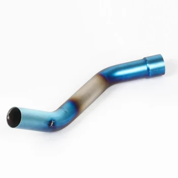 

51mm Slip-on Exhaust Muffler Middle Pipe For Kawasaki ZX10R - Dark Blue
