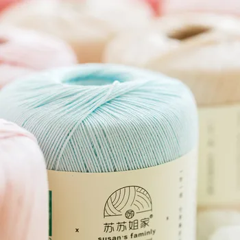

Lace thread cotton thread baby hand crochet diy material package wool ball knitting thread 50g/pc
