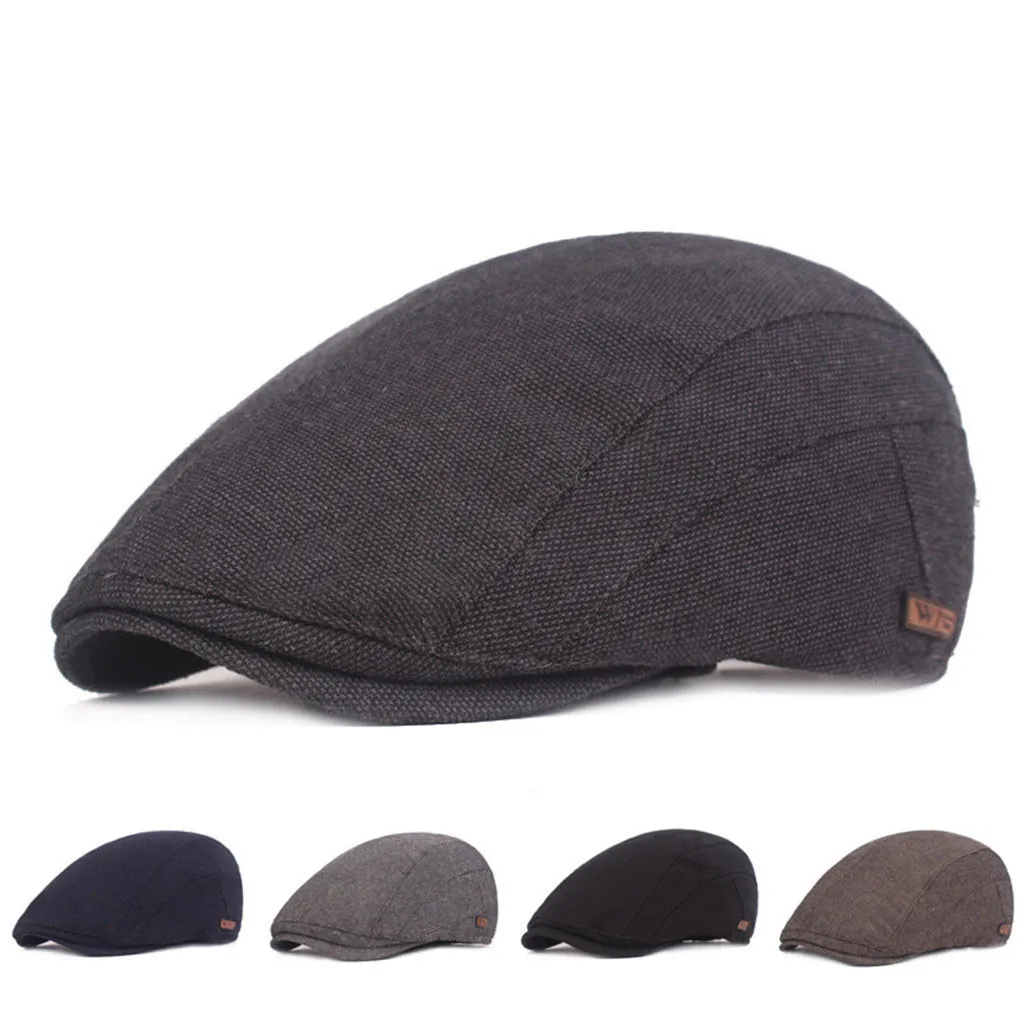 Мужская и женская плоская кепка Newsboy Baker береты Duckbill Golf Driving Cabbie Hat boinas masculinas tocas e gorros masculino inverno