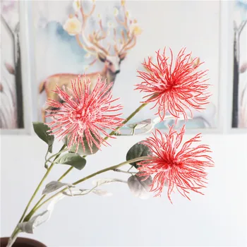

5Pcs/lot 3 Forks Artificial Glitch Plant Simulated Sea Urchin New Peculiar Flower for Home Party Garden Decoration Fake Plants