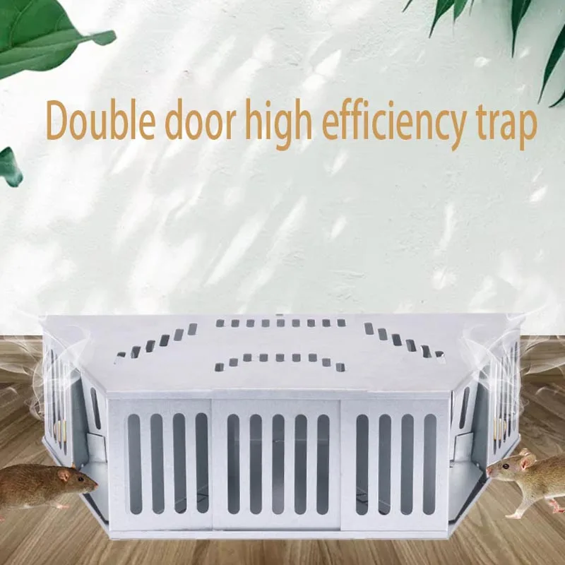 

Efficient Double-door Continuous Mouse Trap Reusable Smart Mice Trap Kill Rodents Catcher Rat Live Trap for Home Pest Control