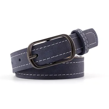 

Ladies Women Square Buckle Belt Dress Jeans Faux Leather Waistband Waist Belt -MX8