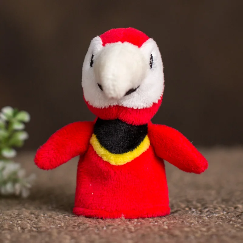

Baby Kids Soft Toy Animal finger puppet Toucan fox mouse flamingo wolf tiger owl kaola parrot