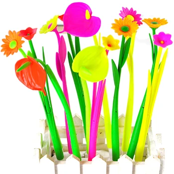 

6PCS Bloom Flora Flowers Pen Design Ballpoint Pens Stationery Gifts Kawaii Ballpen School Office Material Supplies Accessories