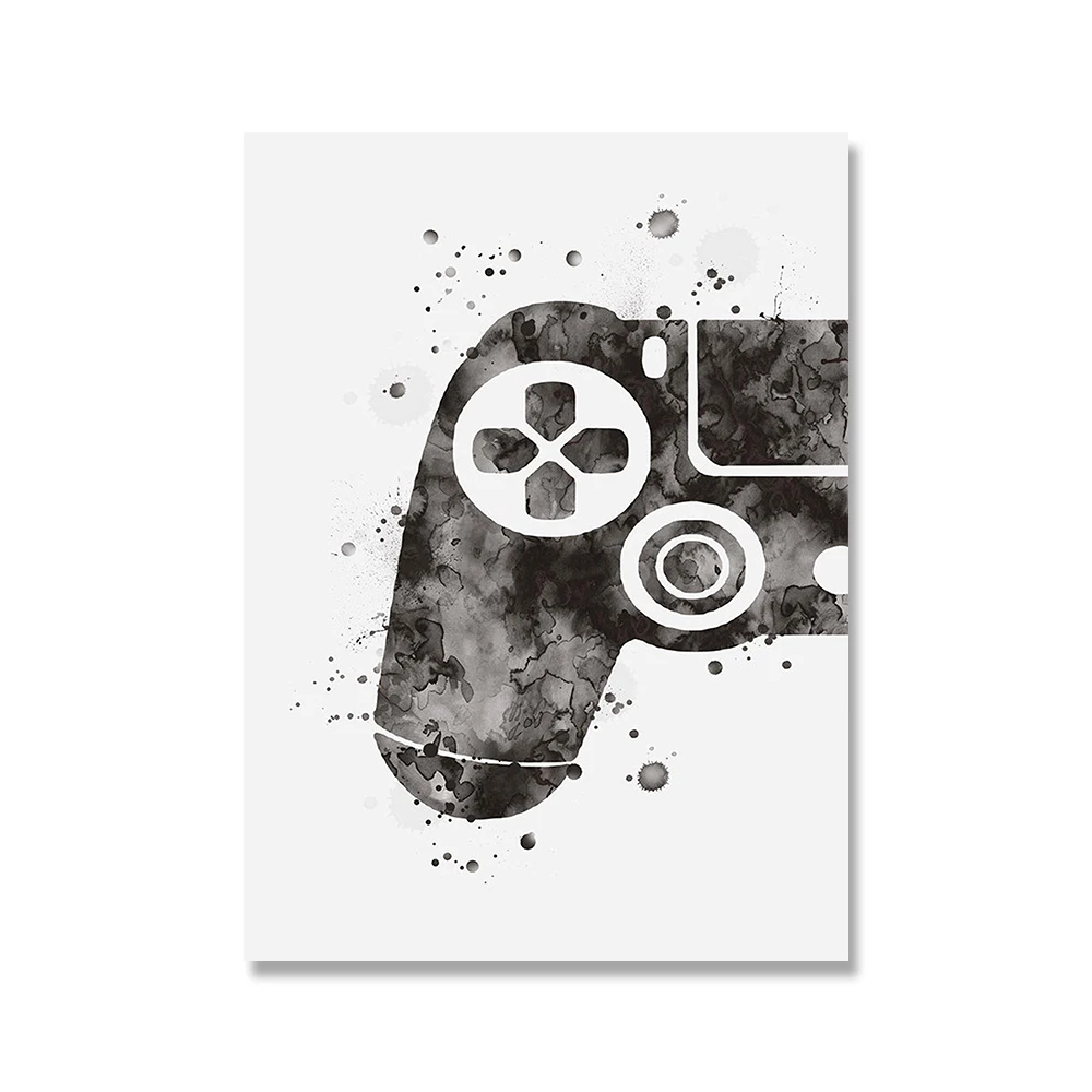 Watercolor-Boys-Game-Poster-Print-Gamepad-Illustration-Game-Wall-Art-Picture-Joystick-Canvas-Painting-for-Kids (3)