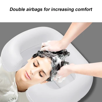 

Portable Inflatable Shampoo Bowl Foldable In Bed Hair Washing Hair Cuts Hair Coloring for the Elderly Disabled Pregnancy Hair