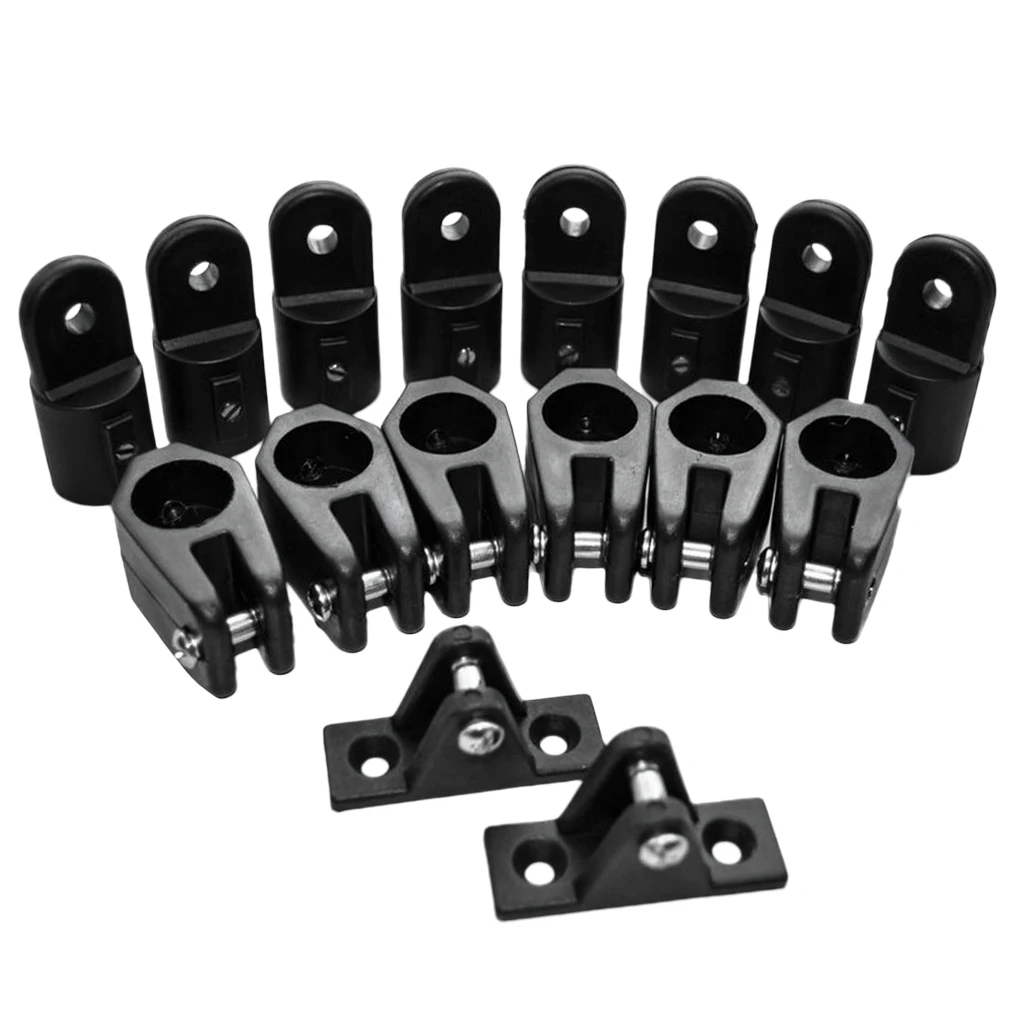 16 Pieces / Set Black Nylon Marine Boat Deck Hinge Jaw Slide Eye End Fitting Hardware Fits 22mm/7/8'' Pipe/Tube 16 Pieces / Set Black Nylon Marine Boat Deck Hinge Jaw Slide Eye End Fitting Hardware Fits 22mm/7/8'' Pipe/Tube