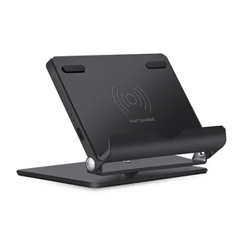 

10W Desktop Phone Charger Aluminum Alloy Wireless Charger Phone Stand For iphone X 8 7 Plus Docking Charger Stand Holder
