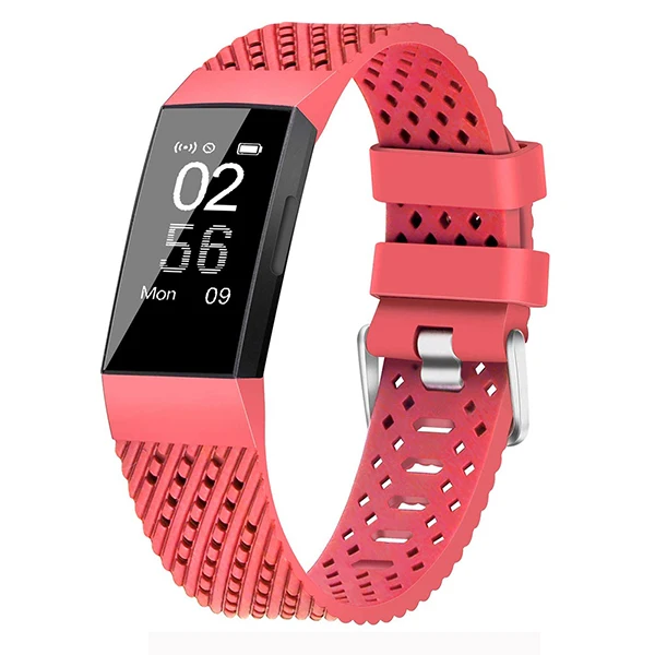 Для Fitbit charge 3 Band Спортивные Мягкие силиконовые наручные Смарт-часы ремешок для Fitbit Charge3 Correa сменный Браслет маленький большой - Цвет: Красный