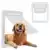 Dog Cat Flap Door with 4 Way Security Lock Flap Door for Dog Cats Kitten ABS Plastic Small Pet Gate Door Kit Cat Dogs Flap Doors