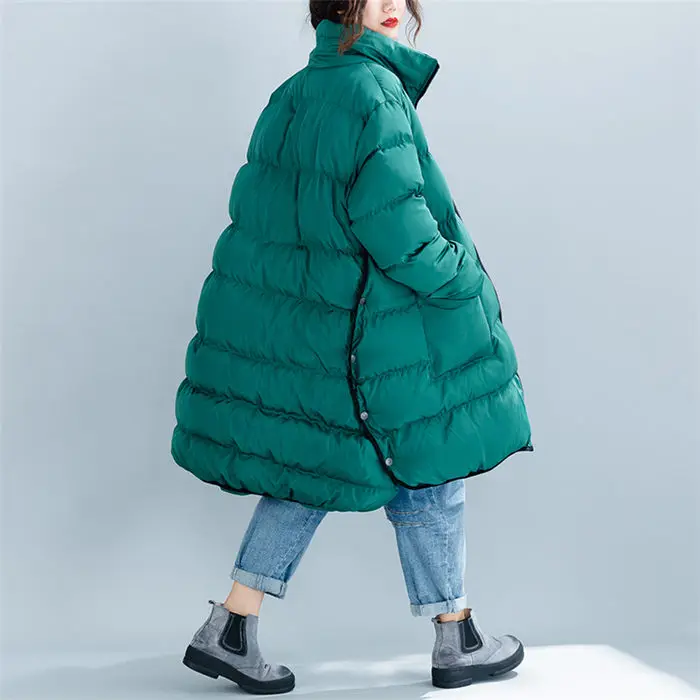 Зеленая Женская парка зимние куртки больших размеров d пальто утепленная Теплая стеганая куртка женская зимняя хлопковая одежда плюс размер Jaqueta f1766