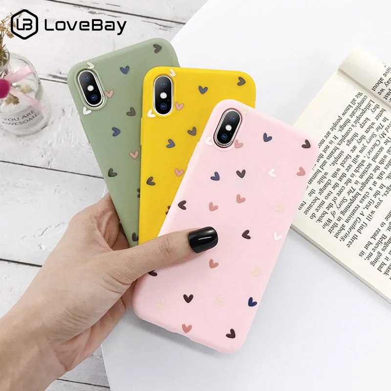 Lovebay Silicone Love Heart Phone Case For iPhone 11 Pro X XR XS Max 7 8 6 6s Plus 5 5s SE 2020 Candy Color Soft TPU Back Cover Lovebay Silicone Love Heart Phone Case For iPhone 11 Pro X XR XS Max 7 8 6 6s Plus 5 5s SE 2020 Candy Color Soft TPU Back Cover