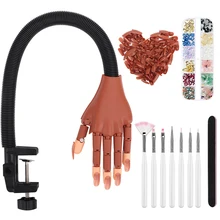

Practice Fake Hands Model Set for Nail Art Making Exercises Painting Tool Training Manicure for Beginner Practice Equipment