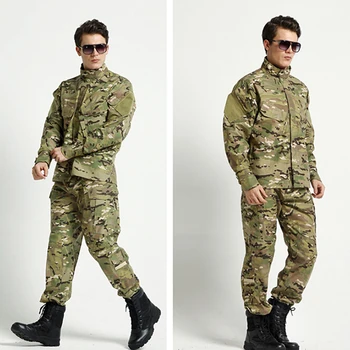 

Desert Camouflage Print Man Military Uniform Security Combat Tactical Jacket+pants Costumes Soldier Army Suit African Male