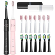 Fairywill – brosse à dents électrique Ultra-sonique, blanchissante, puissante, chargement USB, têtes de rechange avec minuterie intelligente et étui