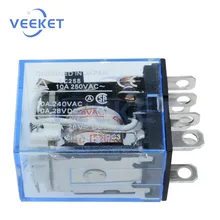 

LY2NJ Relay Module DC 12V 24V AC 220V 8 Pins Coil DPDT Power Coil Miniature Relay LY2NJ Socket Base LY2NJ Coil Power Relay