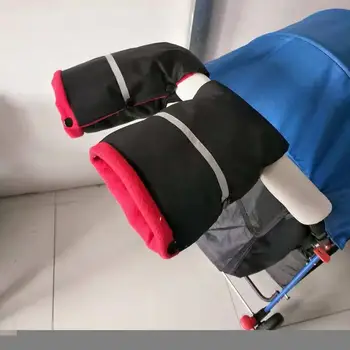 

Winter Pram Hand Muff Baby Carriage Pushchair Warm Fur Fleece Hand Cover Buggy Clutch Cart Muff Glove Stroller Accessories